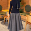 Striped Detail Knit Sweater Navy Blue - immagine 4