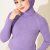 Striped Detail Knit Sweater Lilac