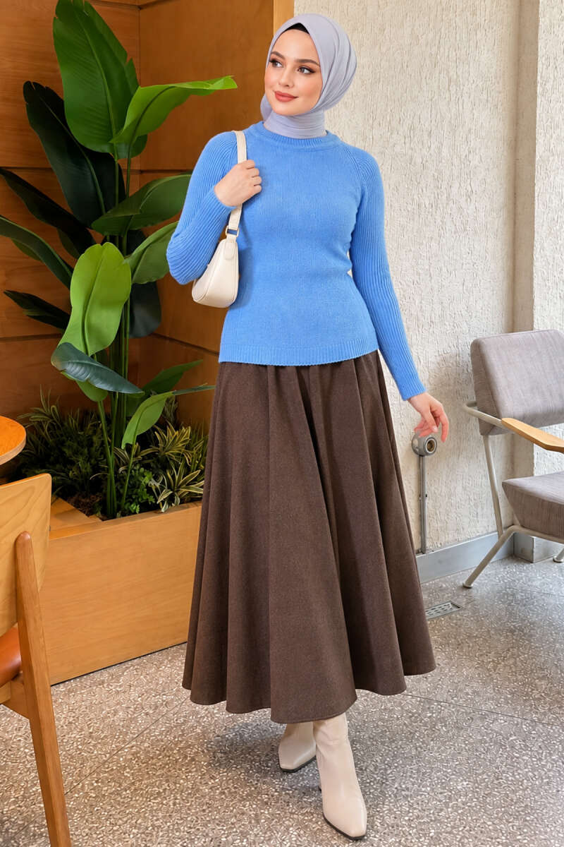 Striped Detail Knit Sweater Blue - immagine 2