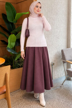 Alternative view of Striped Detail Knit Sweater Powder Pink