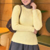 Striped Detail Knit Sweater Yellow - immagine 3