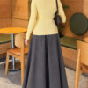 Striped Detail Knit Sweater Yellow - immagine 4