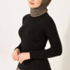 Striped Detail Knit Sweater Black