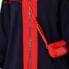 Striped French Terry Zip-Front Two-Piece Set Navy Blue - immagine 4