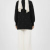 Embroidered Knit Tunic with Beaded Detailing Black – Image 3