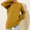 Embroidered Knit Tunic with Beaded Detailing Oil Green