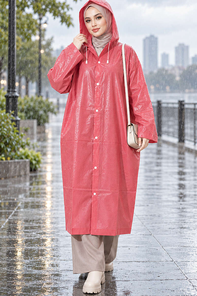 Waterproof Raincoat Burgundy