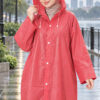 Waterproof Raincoat Burgundy - الصورة 2