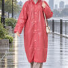Waterproof Raincoat Burgundy - الصورة 3