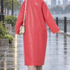 Waterproof Raincoat Burgundy - الصورة 4