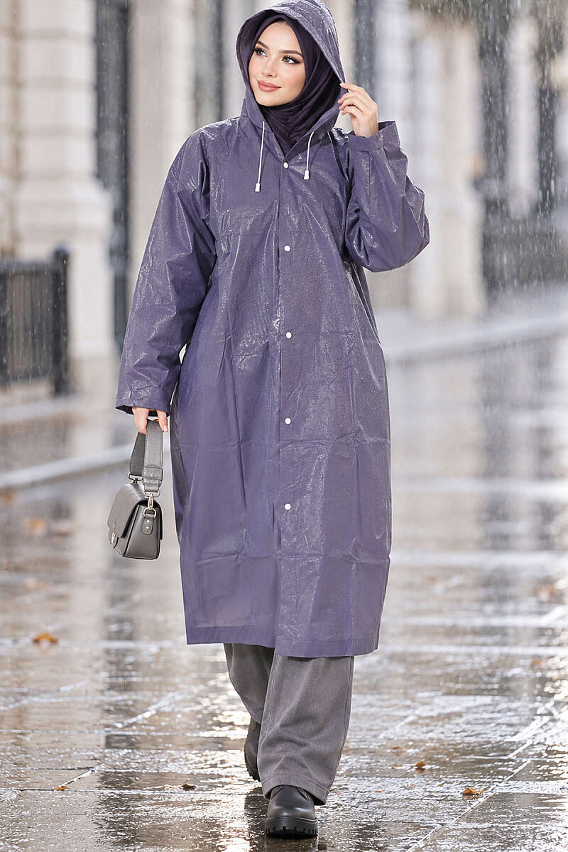 Waterproof Raincoat Navy Blue – Image 2
