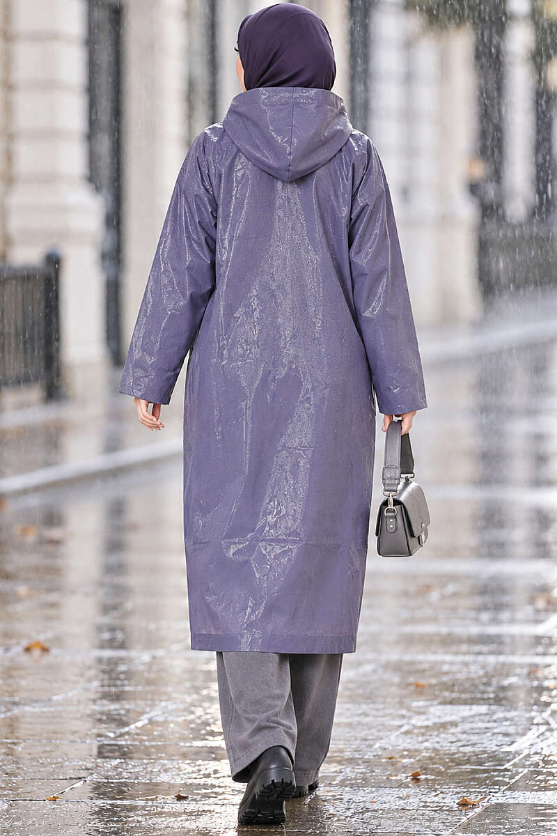 Waterproof Raincoat Navy Blue – Image 4