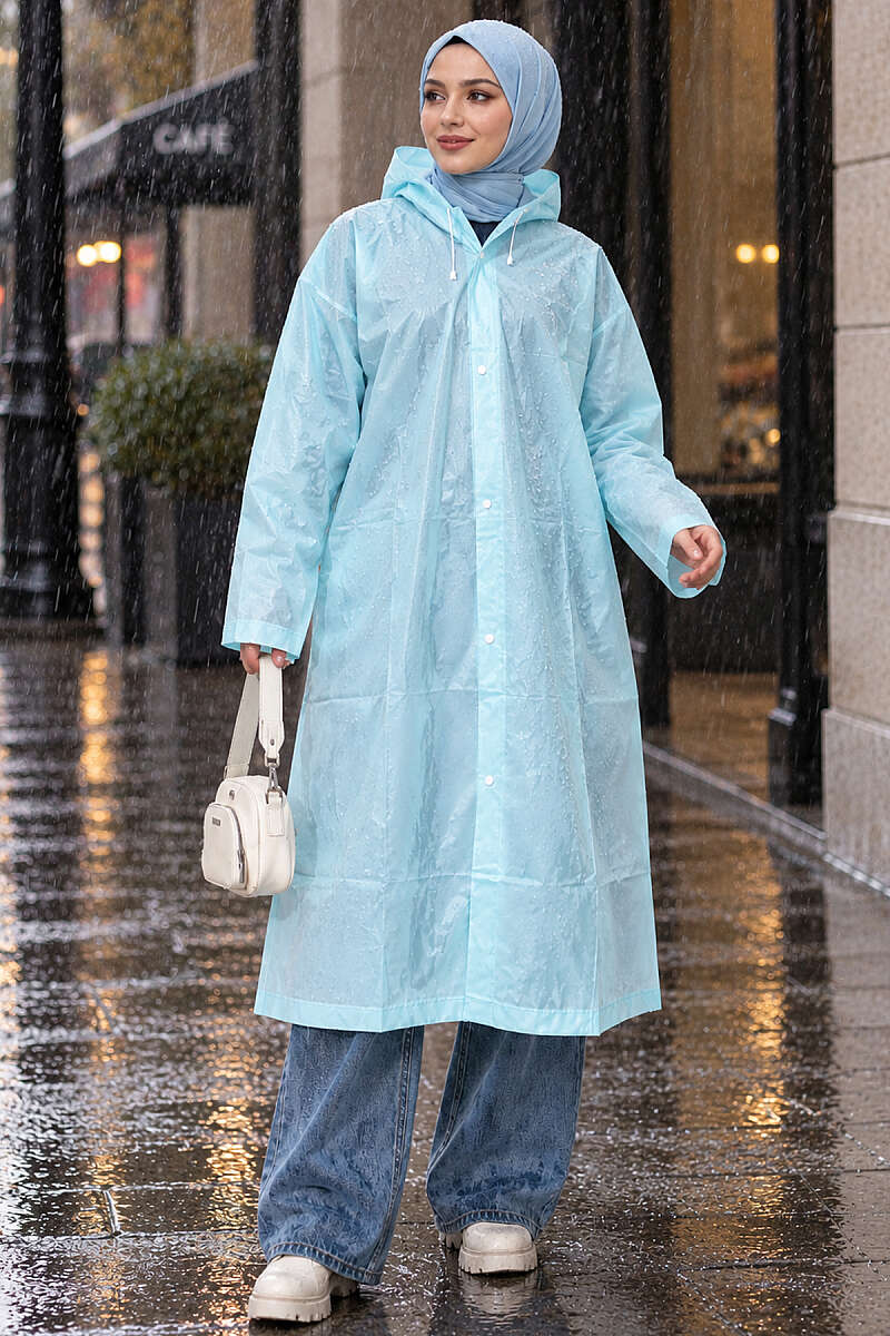 Waterproof Raincoat Mint - الصورة 2