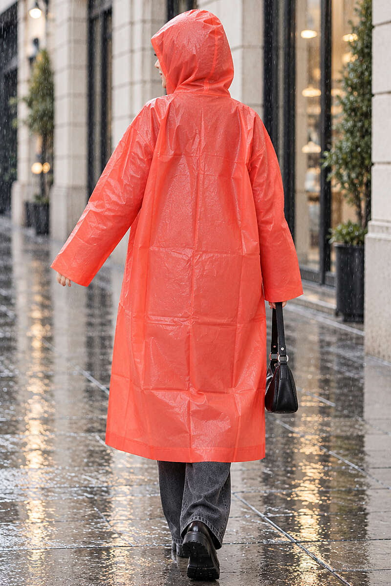 Waterproof Raincoat Orange - الصورة 4