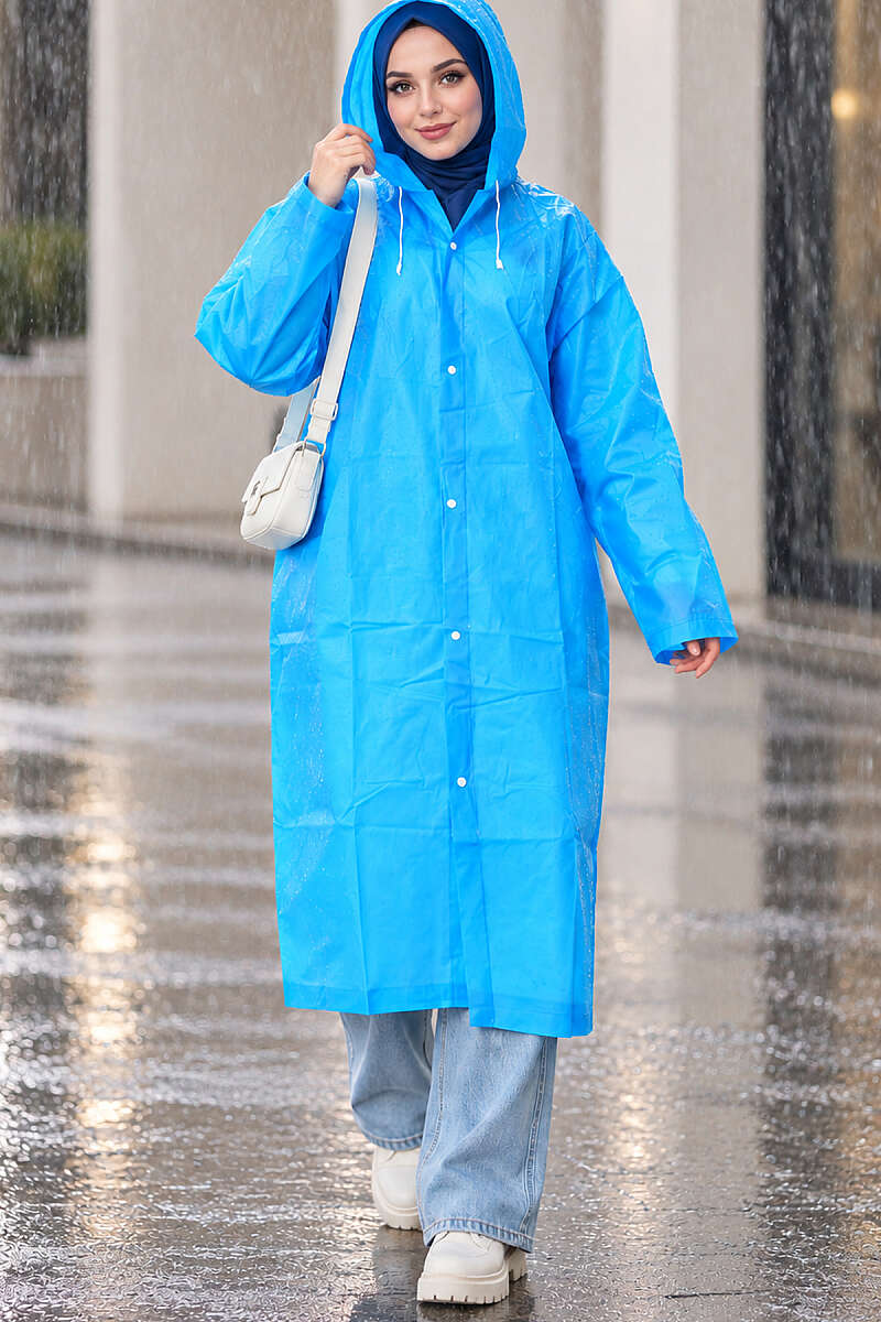 Waterproof Raincoat Saxon Blue – Bild 2