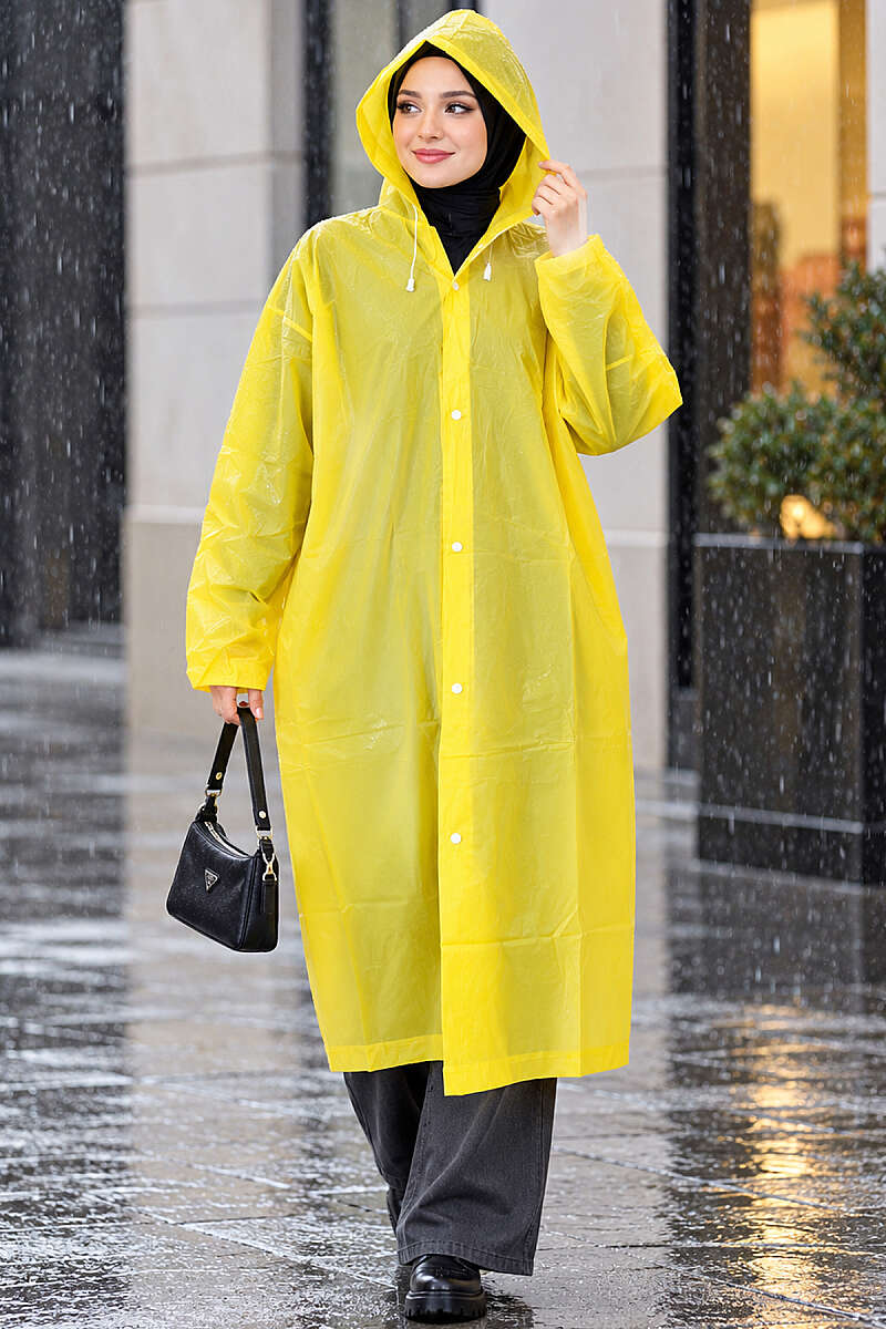 Waterproof Raincoat Yellow - الصورة 3