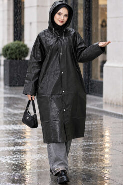 Alternative view of Waterproof Raincoat Black