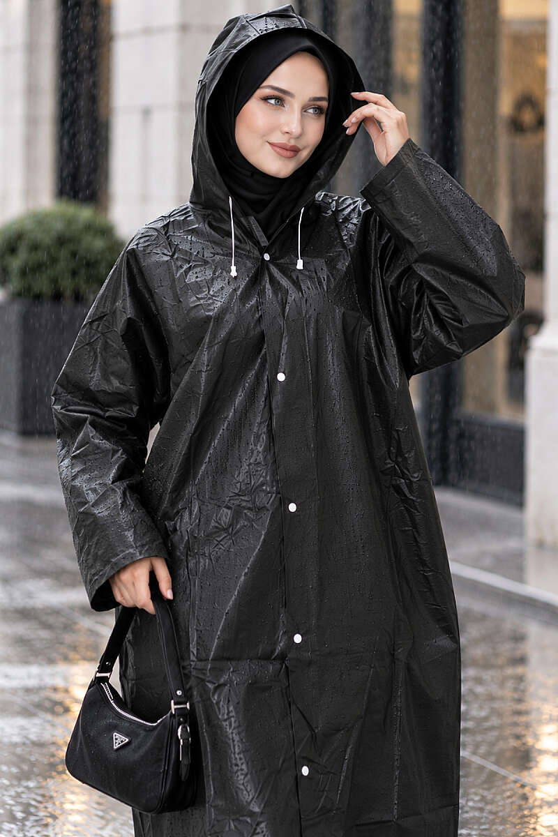 Waterproof Raincoat Black – Bild 3