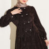 Stone Brit Button-Detail Hem Edge Two-Piece Set Brown - Imagen 2