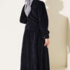 Stone Brit Button-Detail Hem Edge Two-Piece Set Navy Blue - Imagen 3