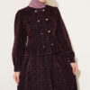 Stone Brit Button-Detail Hem Edge Two-Piece Set Plum – Image 2