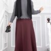 Stone-Embellished Buttoned Short Angora Cardigan Smoke – Bild 4