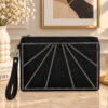 Stone Detail Zip Closure Bag Assorted 1 Assorted 11