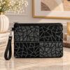 Stone Detail Zip Closure Bag Assorted 1 Assorted