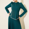 Pleated Skirt Two-Piece Set Emerald - Imagen 2
