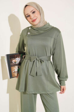 Alternative view of Stone Button Detailing Two-Piece Set Hazel