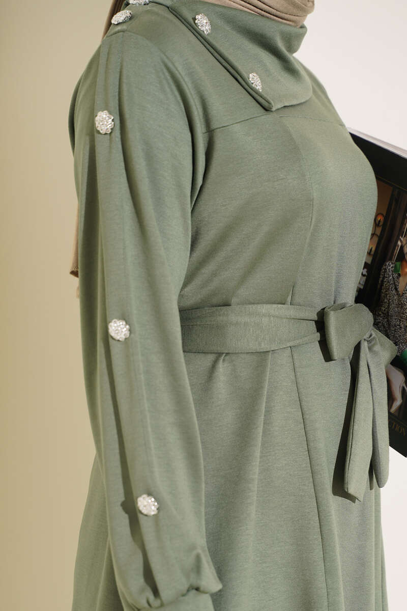 Stone Button Detailing Two-Piece Set Hazel – Bild 4