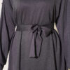 Stone Button Detailing Two-Piece Set Smoke - Image 4