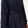 Stone Button Detailing Two-Piece Set Navy Blue – Bild 4