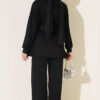 Stone Button Detailing Two-Piece Set Black - Image 3
