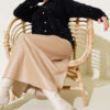 Embellished Floral Buttoned Cardigan with Beaded Details Black - Image 2