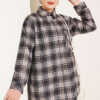 Checkered shirt with a single pocket detail Brown - Afbeelding 5