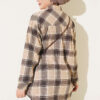 Checkered shirt with a single pocket detail Beige – Image 3