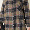 Checkered shirt with a single pocket detail Khaki – Image 4