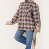 Checkered shirt with a single pocket detail Brown - Afbeelding 2