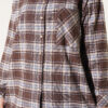 Checkered shirt with a single pocket detail Brown - Afbeelding 4