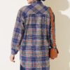 Checkered shirt with a single pocket detail Blue - immagine 3
