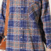 Checkered shirt with a single pocket detail Blue - immagine 4