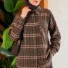 Single-Pocket Plaid Shirt Khaki - immagine 3