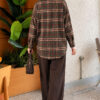 Single-Pocket Plaid Shirt Khaki - immagine 4