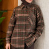Single-Pocket Plaid Shirt Khaki