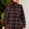 Single-Pocket Plaid Shirt Black
