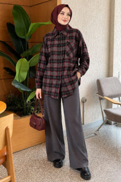 Alternative view of Single-Pocket Plaid Shirt Black