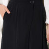 Single-Layer Pleated Palazzo Trousers Black - Imagen 4
