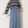 Tensel Skirt with Pocket Detail Indigo - immagine 2