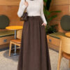 Tensel Skirt with Pocket Detail Brown – Bild 2
